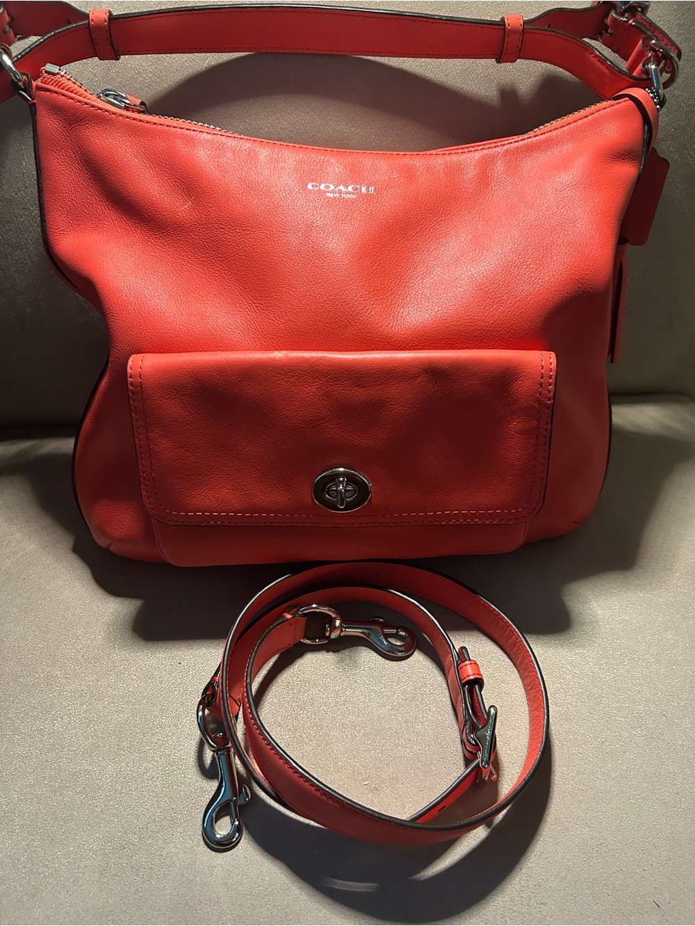 Coach Legacy Courtenay Hobo bag-bright coral